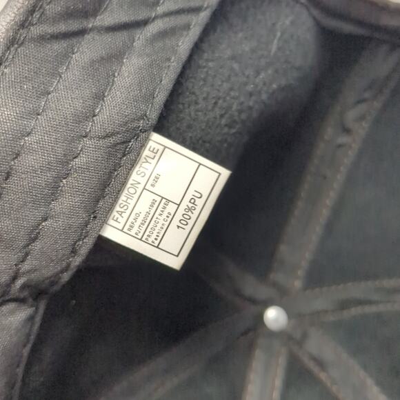 Fashion Style Baseball Cap Brown One Size Adjustable Faux Leather 6 Panel Blank - Picture 9 of 9